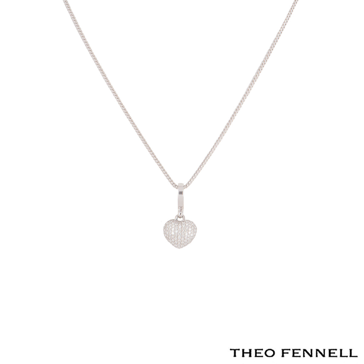 Theo Fennell 18ct White Gold Diamond Heart Charm